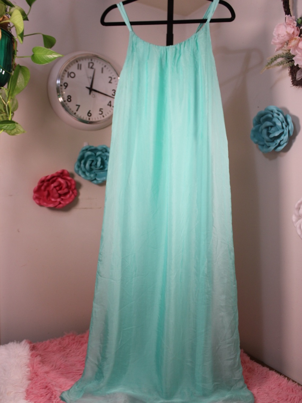 Mint Green Maxi Skirt - Lightweight Flowing Women's Skirt
